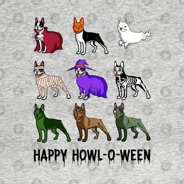 Boston Terrier Halloween Dogs by Sunset beach lover